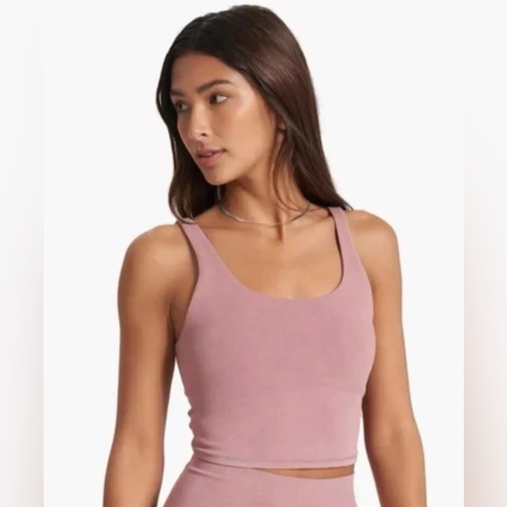 Vuori AllTheForm Support Tank Top with Padded Bra in Mauve Pink